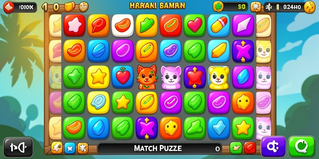 Tampilan permainan slot yang menarik dan berwarna.