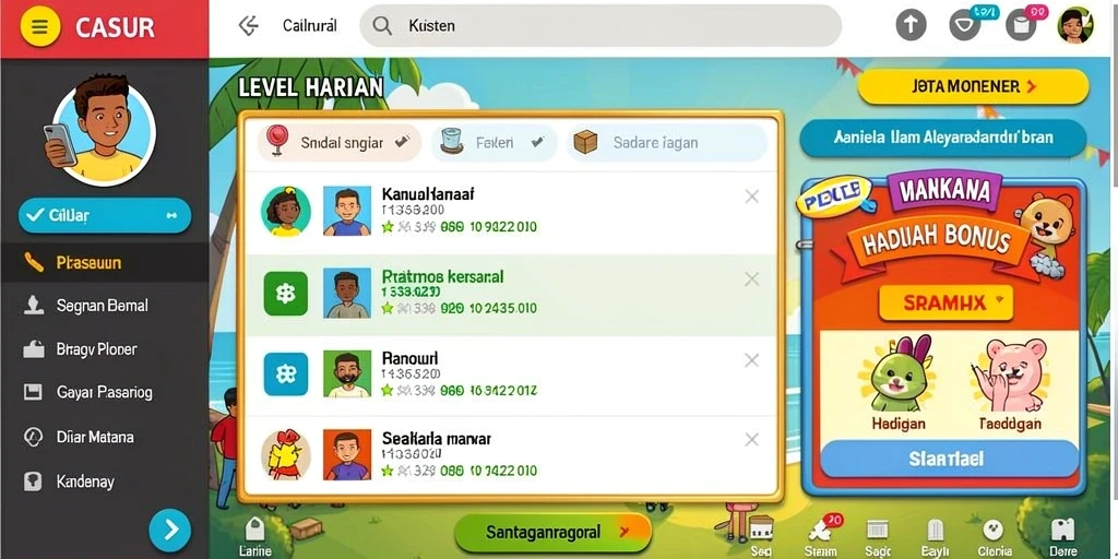 Tampilan awal aplikasi yang menarik dan user-friendly.
