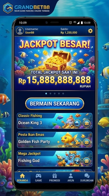Cuplikan layar menu unduhan grandbet88 untuk perangkat Android